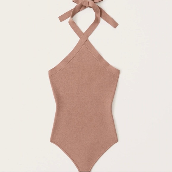 Abercrombie & Fitch | NWOT pinkish-mauve halter bodysuit. Perfect condition. - Picture 4 of 8